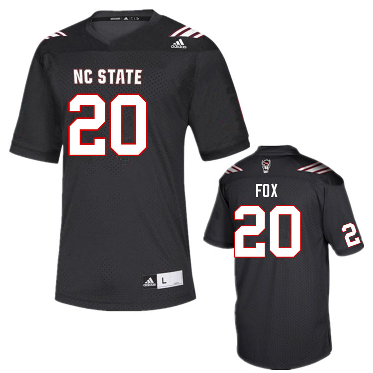 Men #20 Michael Fox NC State Wolfpack College Football Jerseys Sale-Black